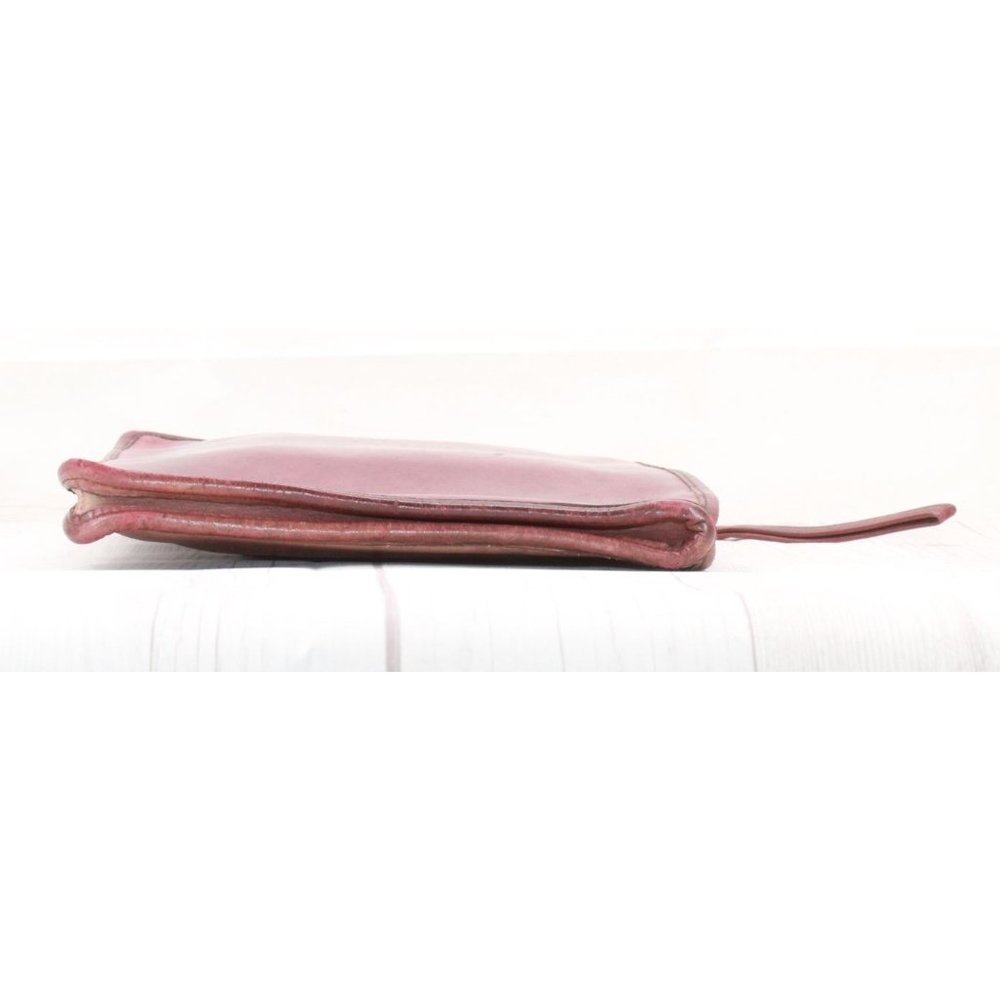 Vintage Coach Maroon Leather Tablet Sleeve Purse Wristlet Bag - Picture 4 of 8